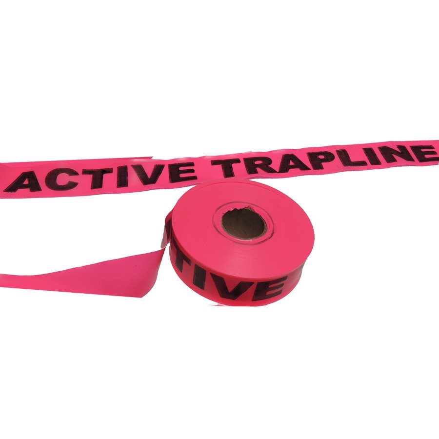 Flagging Tape Printed "Active Trapline" Pink