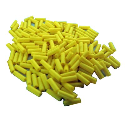 Glass Bugle Beads - Op. Yellow (1/4")