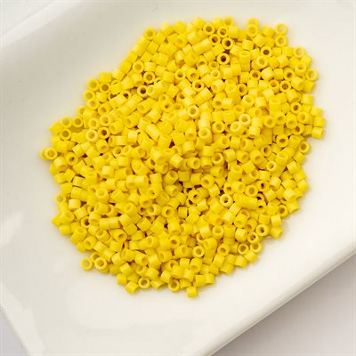 Cylin Bead 11/0 25g Bag - Opaque Yellow Matte