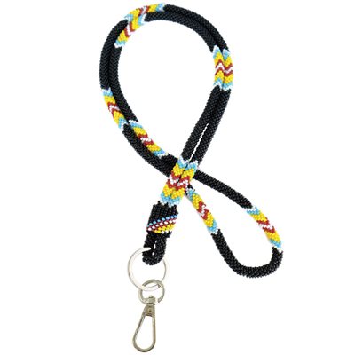 Beaded Lanyards - Black (18")