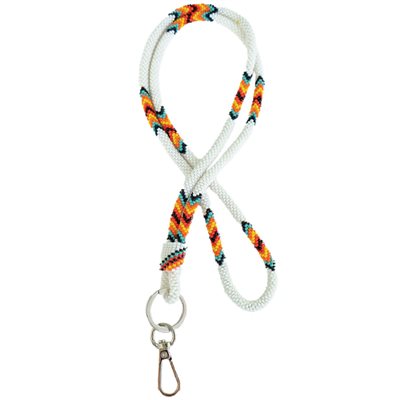 Beaded Lanyards - White (18")