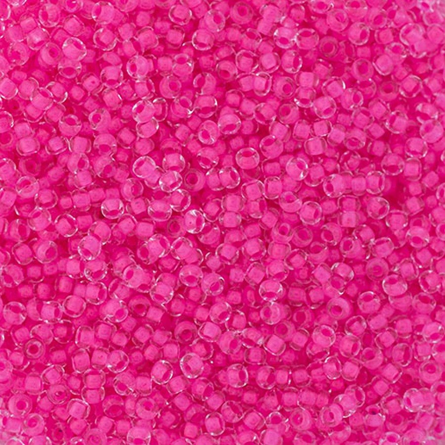 Glass Seed Beads Neon Pink (40g)