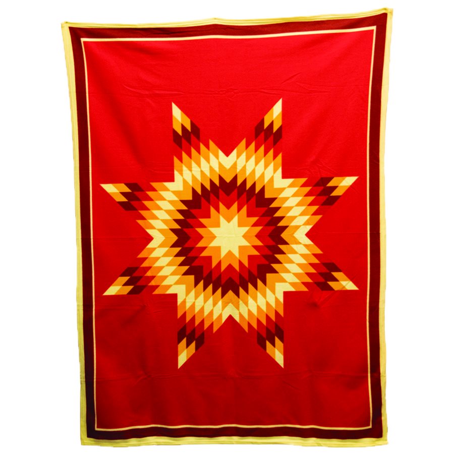 Fleece Blanket Red Sioux Star