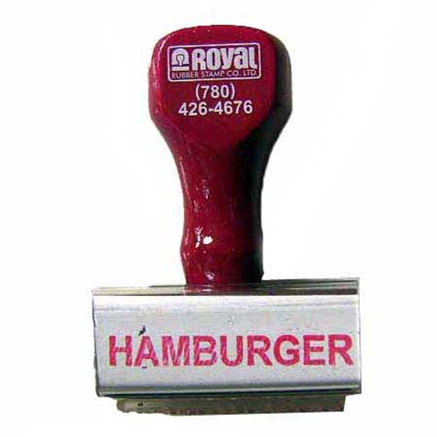 Rubber ID Stamp Hamburger