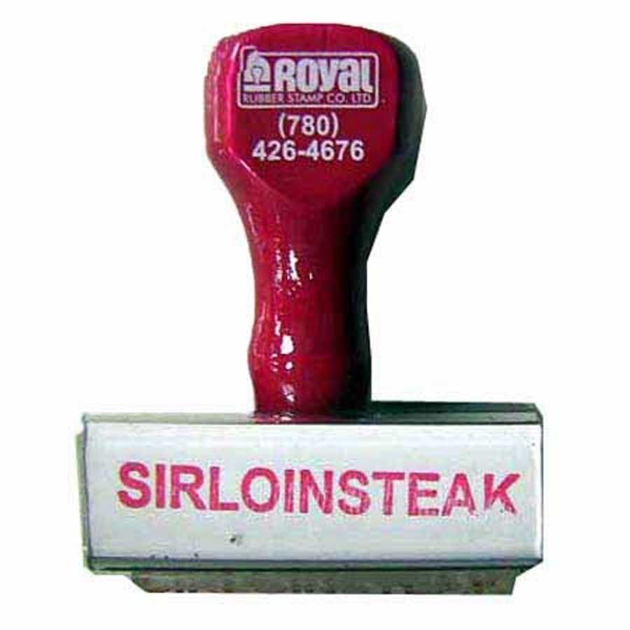 Rubber ID Stamp Sirloin Steak