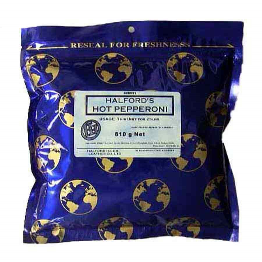 Halford’s Supreme Cured Sausage Seasoning Hot Pepperoni