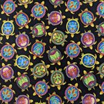 Fabric - Indigenous Turtles #31000 - Black