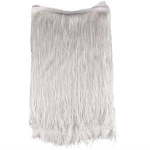 14" Chainette Fringe - White