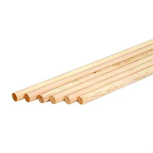 Natural Dowel 3/8" x 12" (6 Pack)