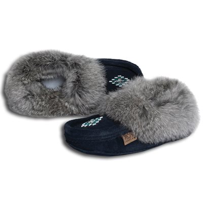 Junior Moccasin - Navy Blue (Size 12)
