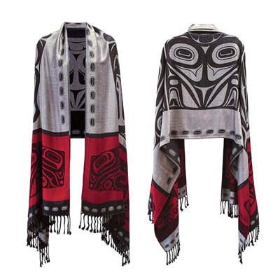 Shawl - Empowerment (Grey/Red)